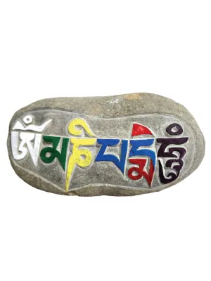 Stone Carved Mantra "Om Mani Padme Hum"