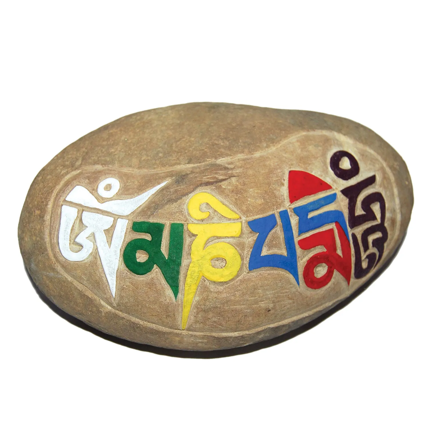 Stone Carved Mantra "Om Mani Padme Hum"