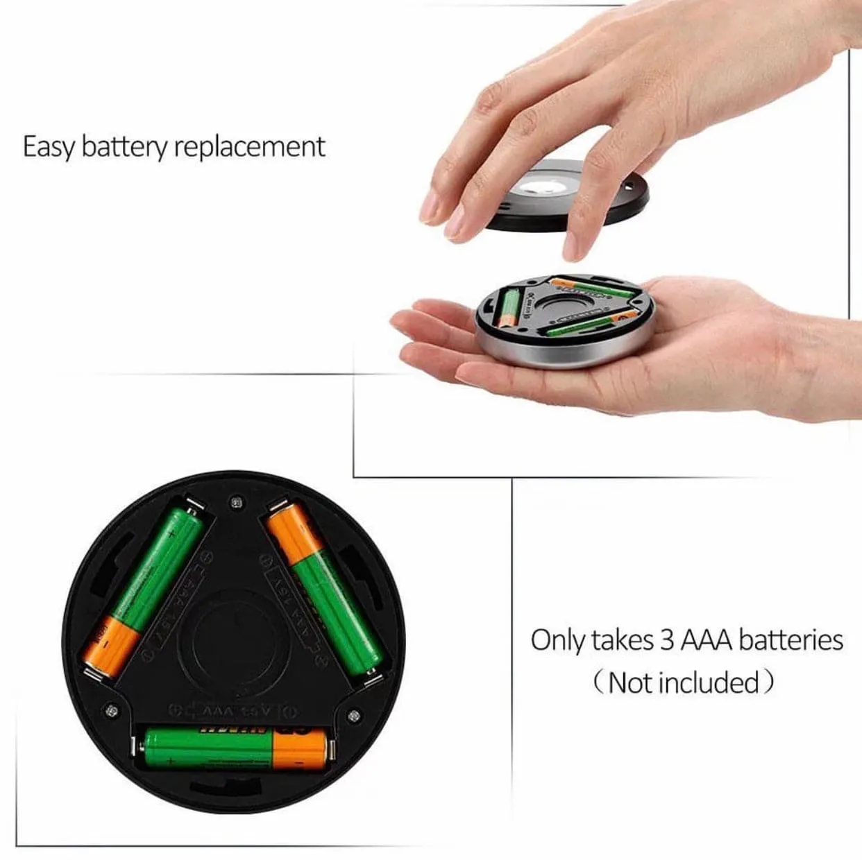 Touch Type Car Reading Light Trunk Touch And Tap Light, Creative Round Paste Type Night Light, Bedroom Beside Lamp