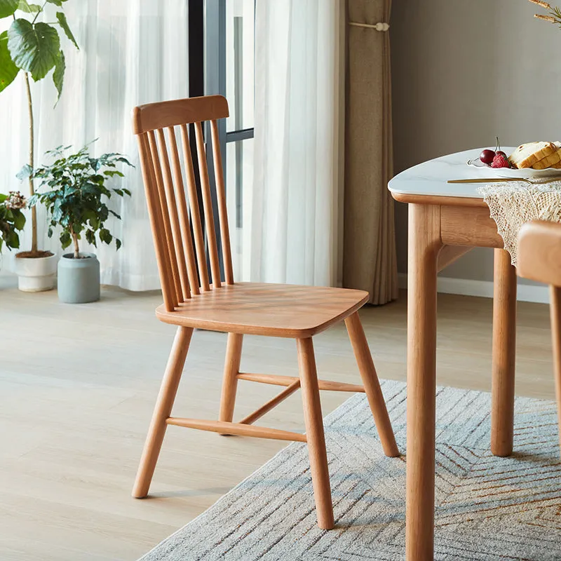 True Color Windsor Spindle Back Natural Dining Chairs (Set of 2)