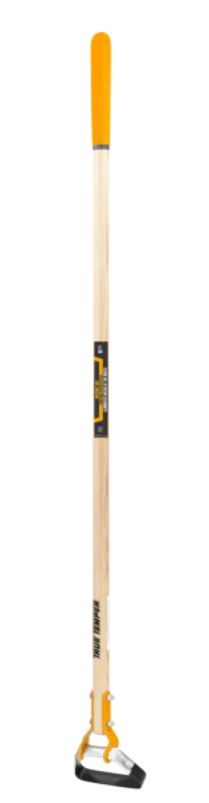 TRUE TEMPER ACTION HOE WITH CUSHION END GRIP ON HARDWOOD HANDLE
