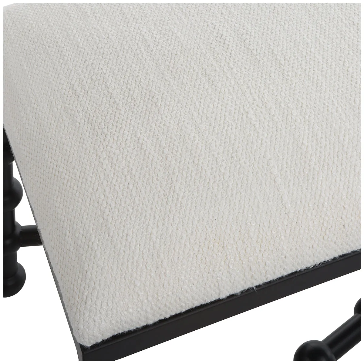 Uttermost Iron Drops Cushioned Bench
