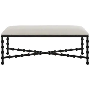 Uttermost Iron Drops Cushioned Bench