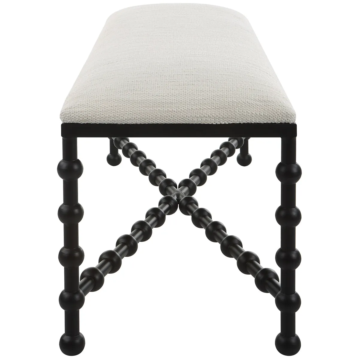 Uttermost Iron Drops Cushioned Bench