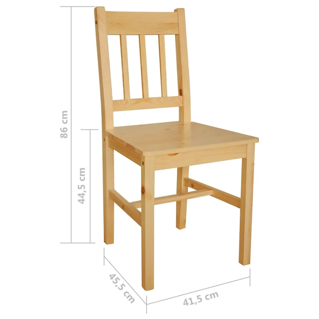vidaXL Dining Chairs, Set of 6 - Elegant and Durable Pinewood Seating for Your Dining Room