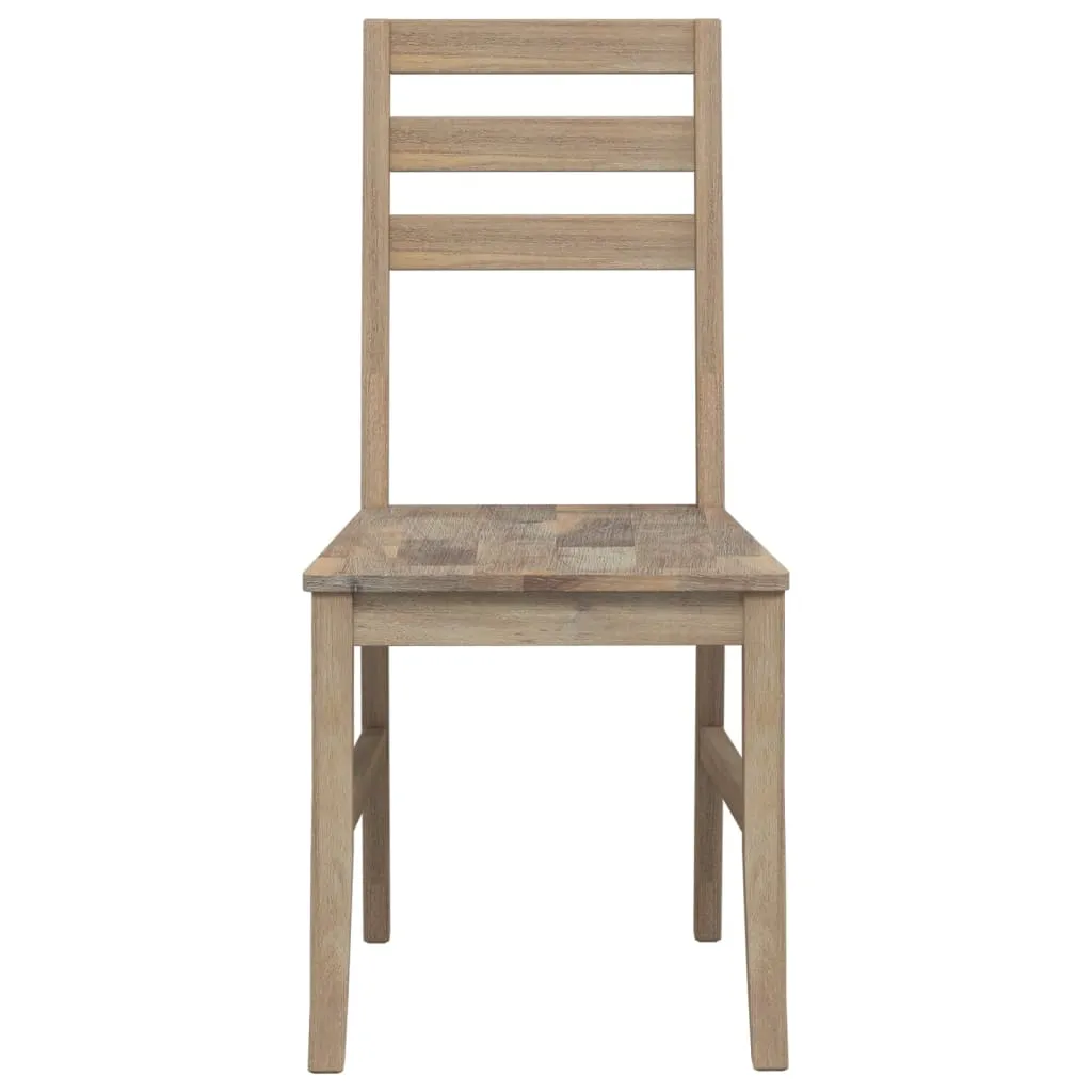vidaXL Dining Chairs Set of 8 - Solid Acacia Wood, Modern Brown Finish - Elegant & Durable Seating for Your Dining Room