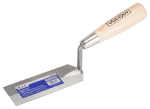 Vulcan 16405 Margin Trowel, 5 in L Blade, 2 in W Blade, Steel Blade, Ergonomic Handle, Hardwood Handle :EA: QUANTITY: 1