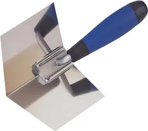 Vulcan 16460-ESH3L Drywall Corner Trowel, 3.5 in W Blade, 4.25 in L Blade, Ergonomic Soft Handle, PP/TPR Handle :EA: QUANTITY: 1