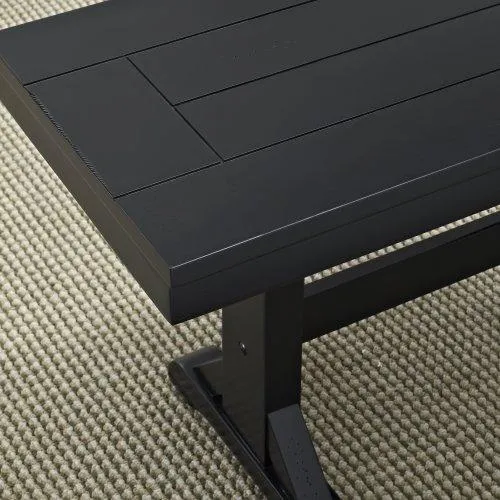 Walker Edison Solid Wood Black Dining Bench