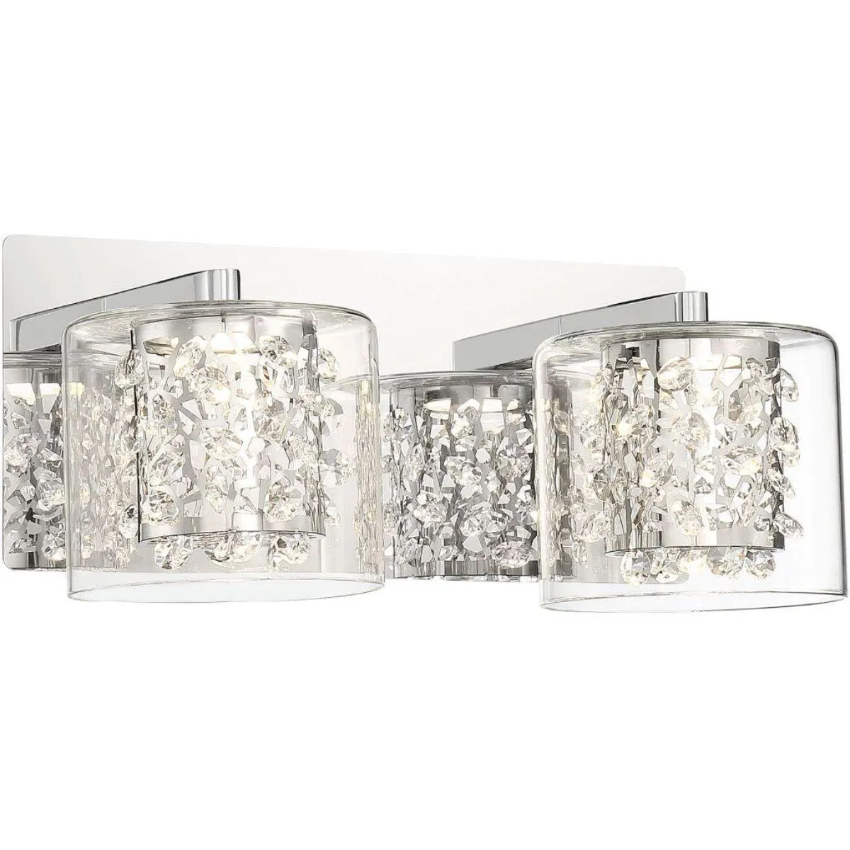 Wild Gems 13 in. LED Vanity Light Chrome finish