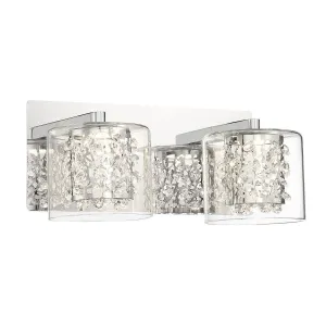 Wild Gems 13 in. LED Vanity Light Chrome finish