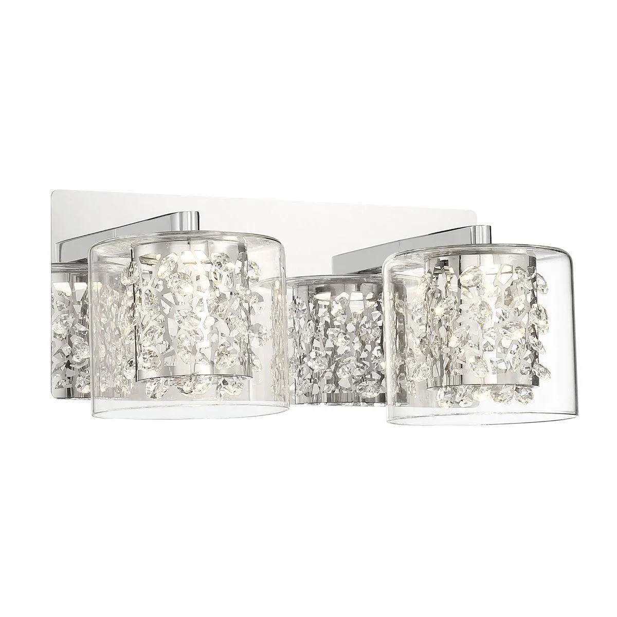 Wild Gems 13 in. LED Vanity Light Chrome finish