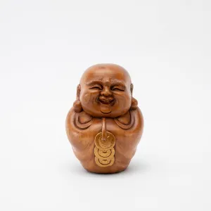 Wooden Laughing Buddha Statue 2