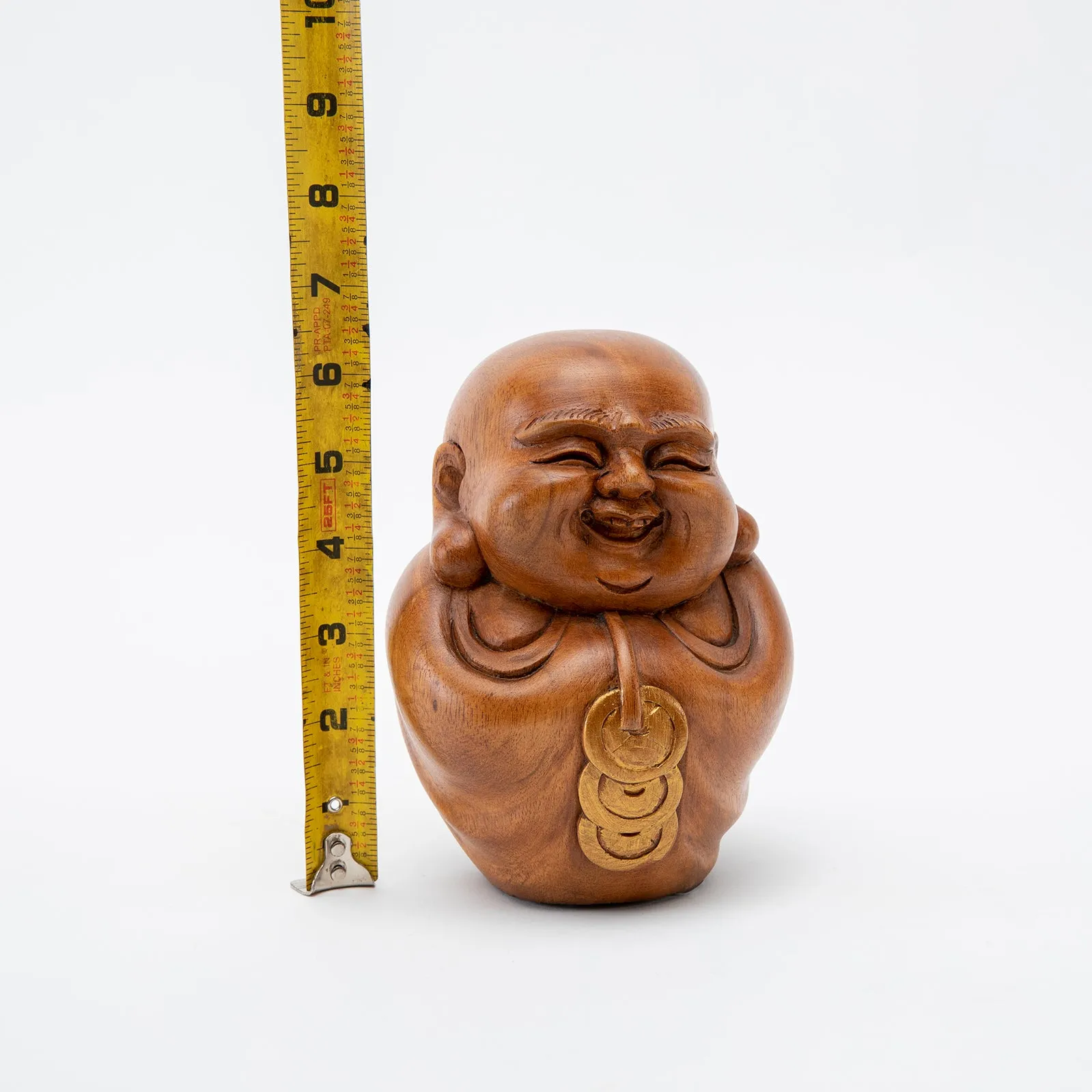 Wooden Laughing Buddha Statue 2